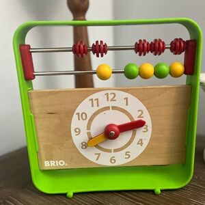 BRIO Green and Red Abacus Clock Toy 30447